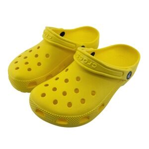 Crocs Kids Classic Clog Cyber Yellow 5 Big Kid J5 Water Shoe Slip On Comfy New